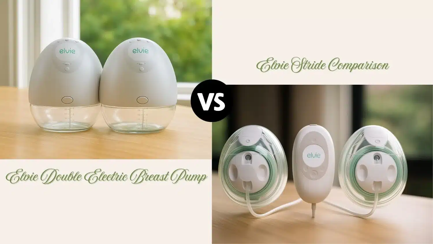 Elvie Double Electric Breast Pump vs. Elvie Stride Comparison