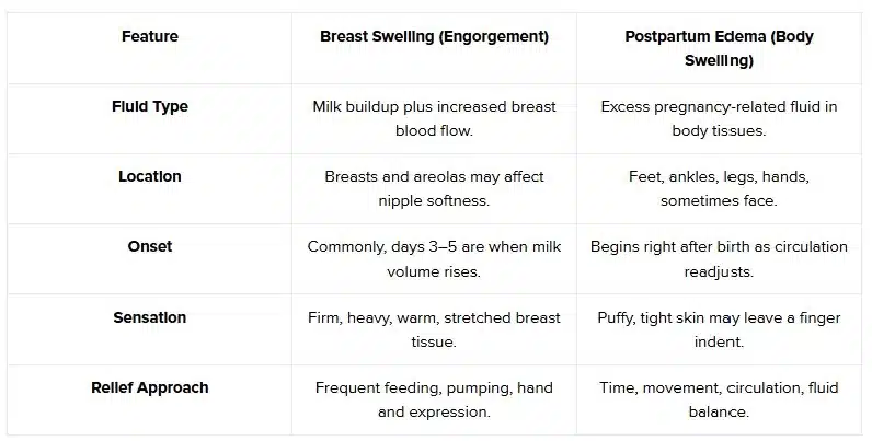 Breast Swelling vs. Postpartum Edema: What’s the Difference?