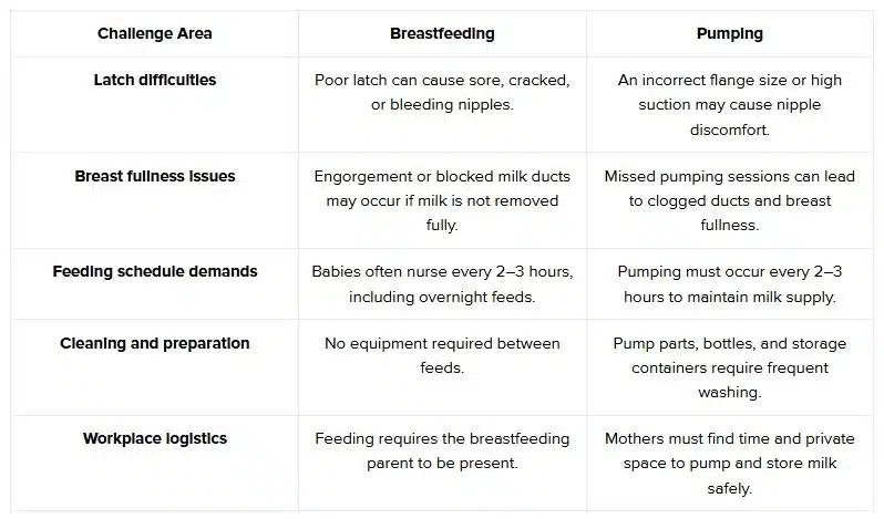 Common Challenges New Mothers Face with Breastfeeding vs Pumping